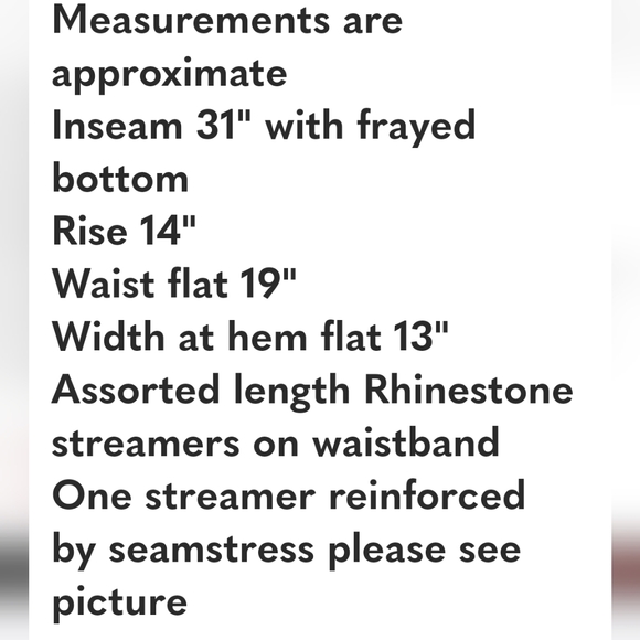 ASOS Luxe NWT Rhinestone Embellished High Rise Wide Leg Jeans Size 14 - Picture 6 of 6